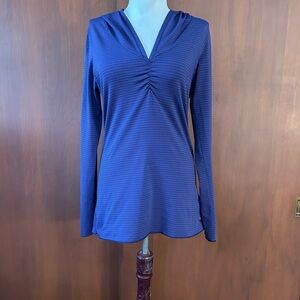 Prana purple striped shirt